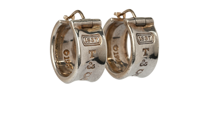 Tiffany & Co 1837 Hoop Earrings, £195, Jewellery, Silver, Sterling Silver, Front view