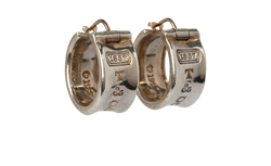 Tiffany & Co 1837 Hoop Earrings, Sterling Silver, 925, 2*