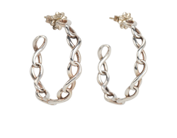Tiffany Infinity Hoop Earrings, Sterling Silver, DB, 2*