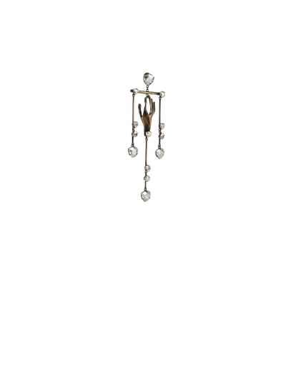 Valentino Mono Hand Chandelier Earring, front view
