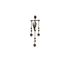 Valentino Mono Hand Chandelier Earring, back view