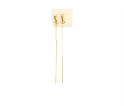 Saint Laurent Opyum YSL Threader Earrings, Brass, Gold, DB/B, 2*