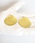 YSL Vintage Shell Earrings, front view