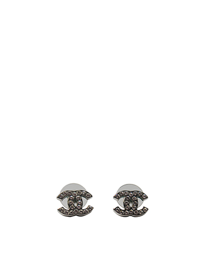 Chanel Mini Cc Logo Interlocking Earrings, front view