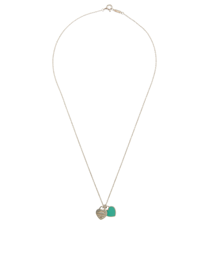 Tiffany & Co Mini Double Heart Necklace, front view