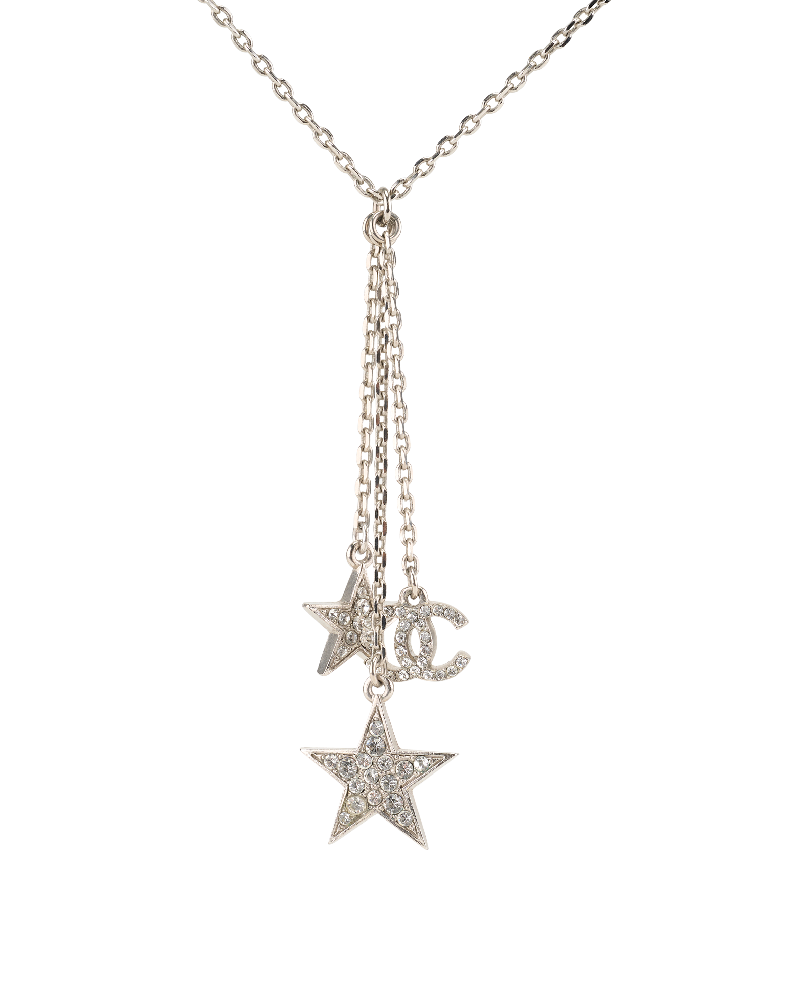 Chanel 11A Embellished Star & CC Necklace, &pound;750, Jewellery, Silver, Brass, Other view