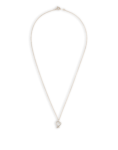 Tiffany & Co Paloma Picasso Loving Heart Necklace, &pound;180, Jewellery, Silver, Silver, Front view