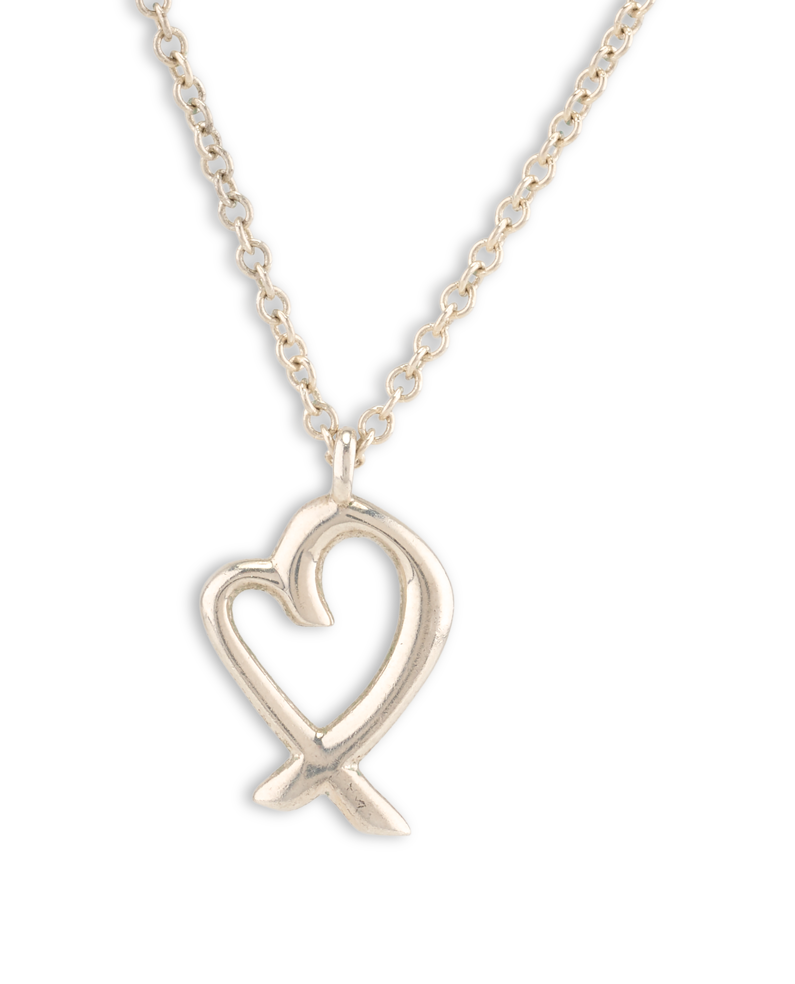 Tiffany & Co Paloma Picasso Loving Heart Necklace, &pound;180, Jewellery, Silver, Silver, Other view