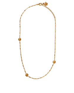 Versace Medusa Chain Necklace, Brass, Gold, MII, B, 2*