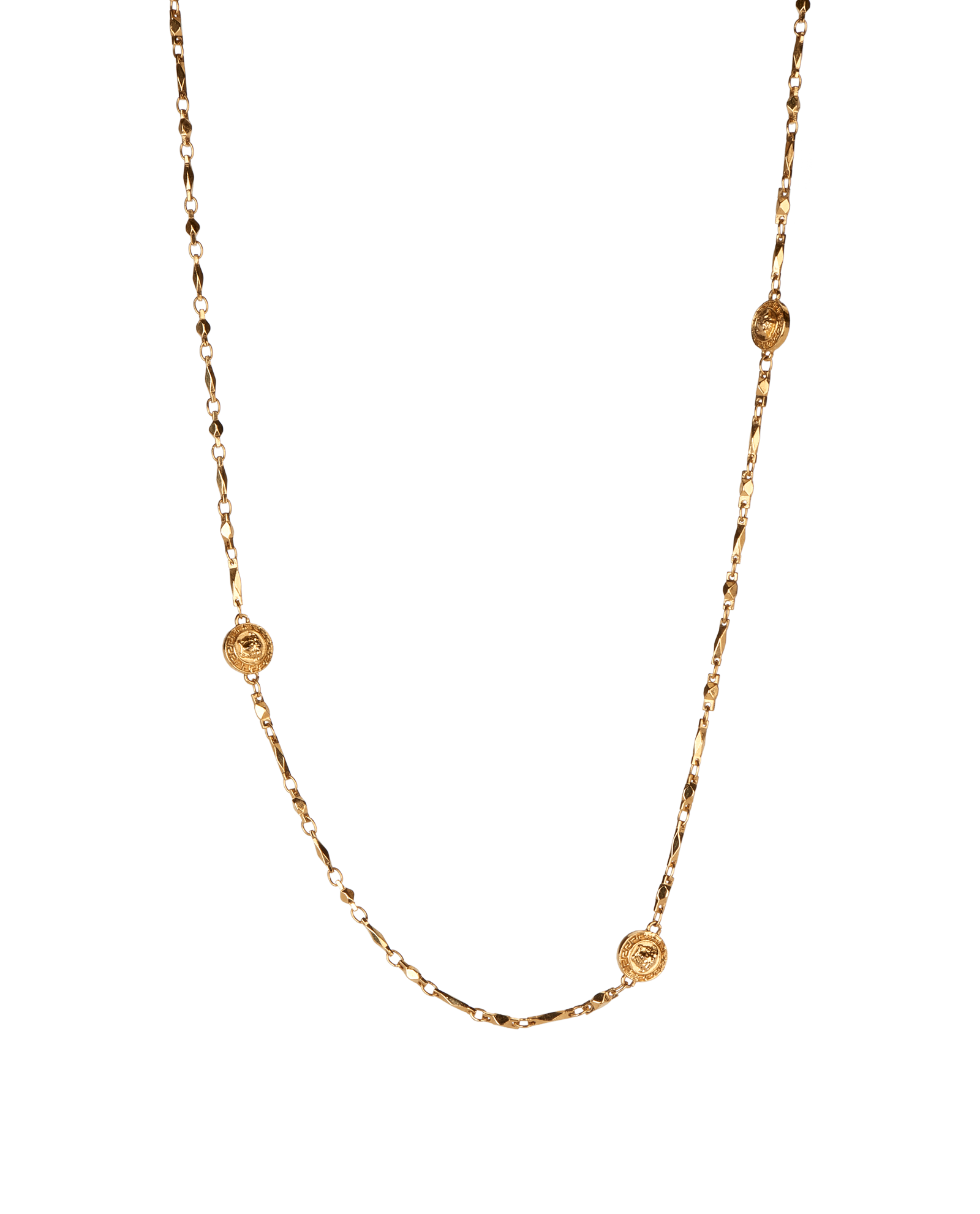 Versace Medusa Chain Necklace, &pound;220, Jewellery, Gold, Brass, Other view