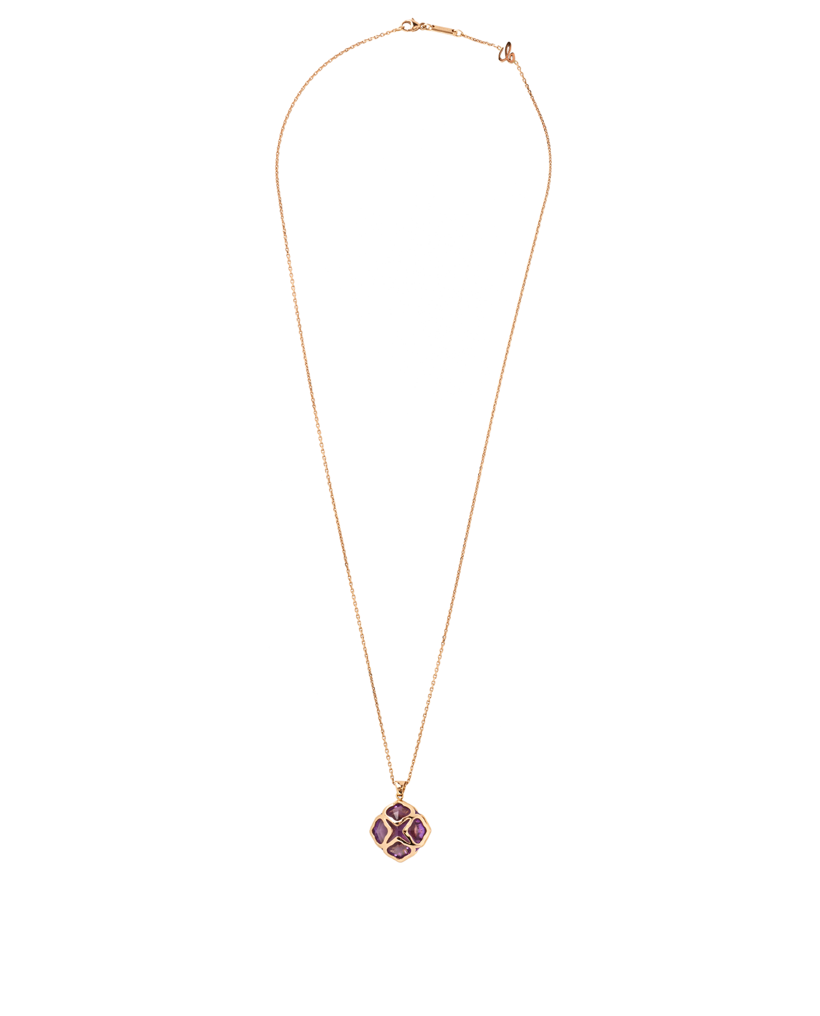 Chopard Imperiale Amethyst Necklace & Earrings Set, &pound;2,200, Jewellery, Rose Gold, Rose Gold, Back view