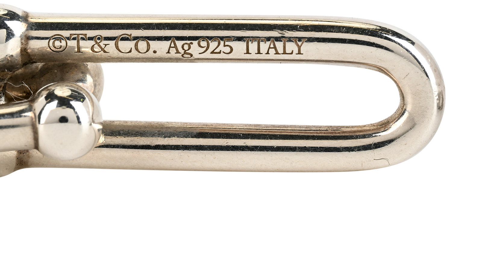 Tiffany Elongated Link Pendant, &pound;295, Jewellery, Silver, Sterling Silver, Other view