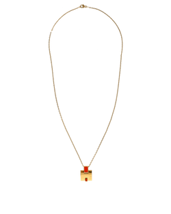 Hermes Eileen Pendant Necklace, Brass, Gold, B, 2*