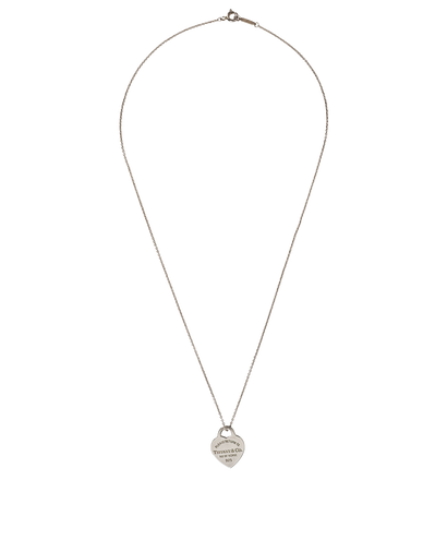 Tiffany & Co RTT Heart Tag Pendant, &pound;180, Jewellery, Silver, Silver, Front view