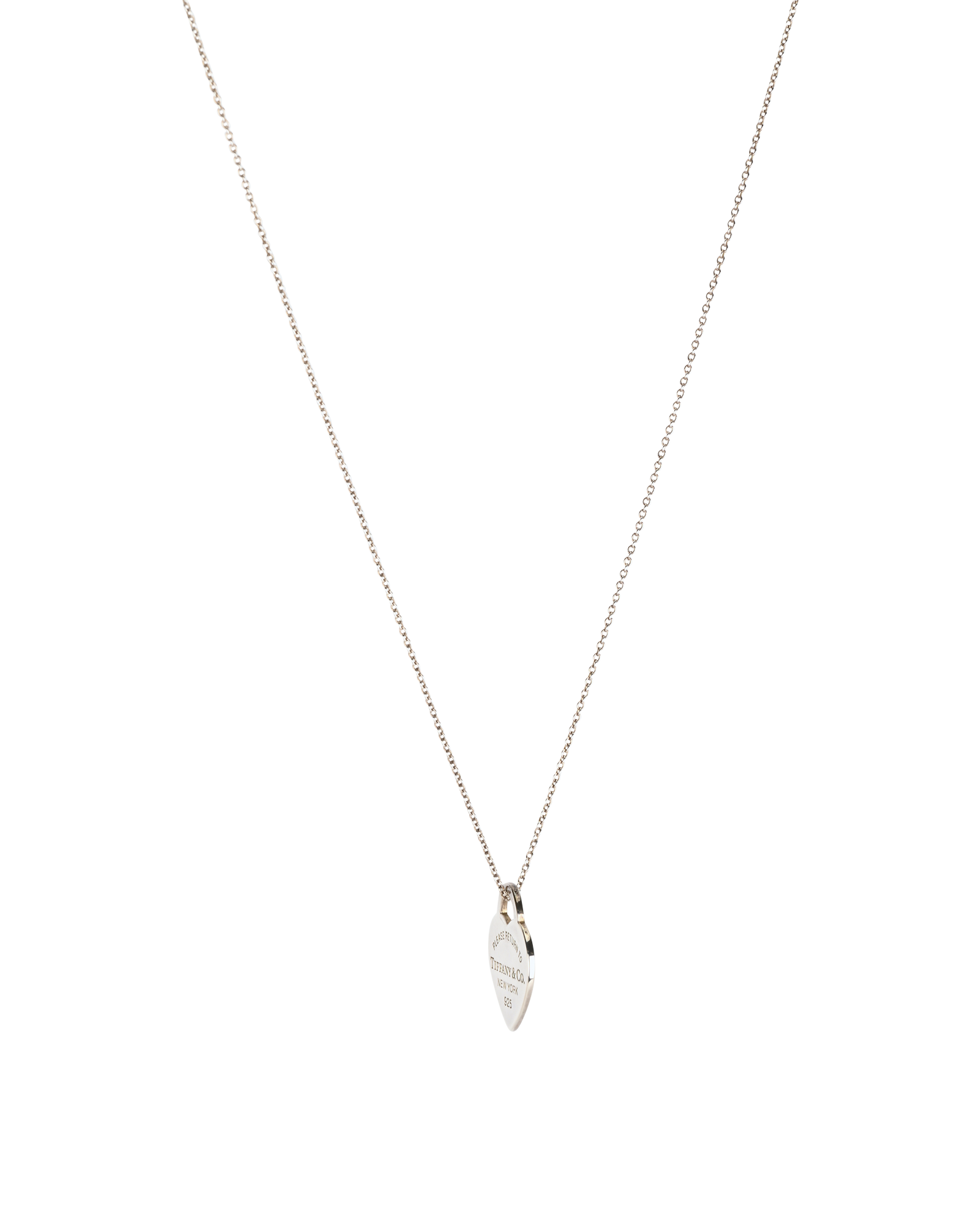 Tiffany & Co RTT Heart Tag Pendant, &pound;180, Jewellery, Silver, Silver, Other view