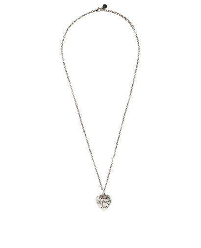 Gucci Blind For Love Heart Necklace, &pound;140, Jewellery, Silver, Silver, Front view