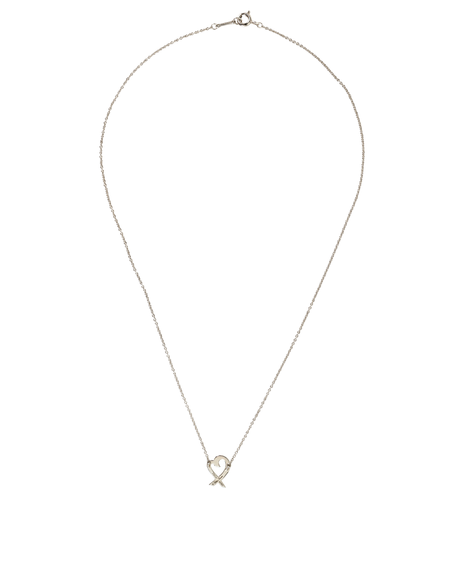 Tiffany & Co Paloma Picasso Loving Heart Necklace, &pound;160, Jewellery, Silver, Silver, Back view