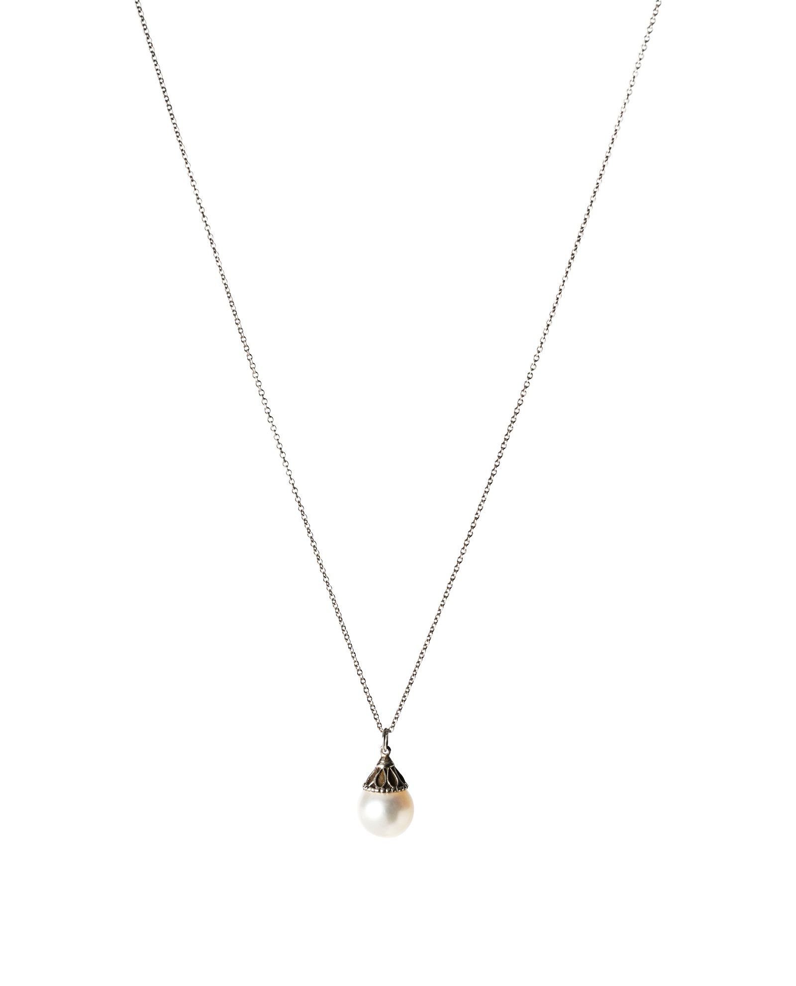 Tiffany & Co Pearl Pendant Necklace, &pound;220, Jewellery, Silver, Sterling Silver, Other view