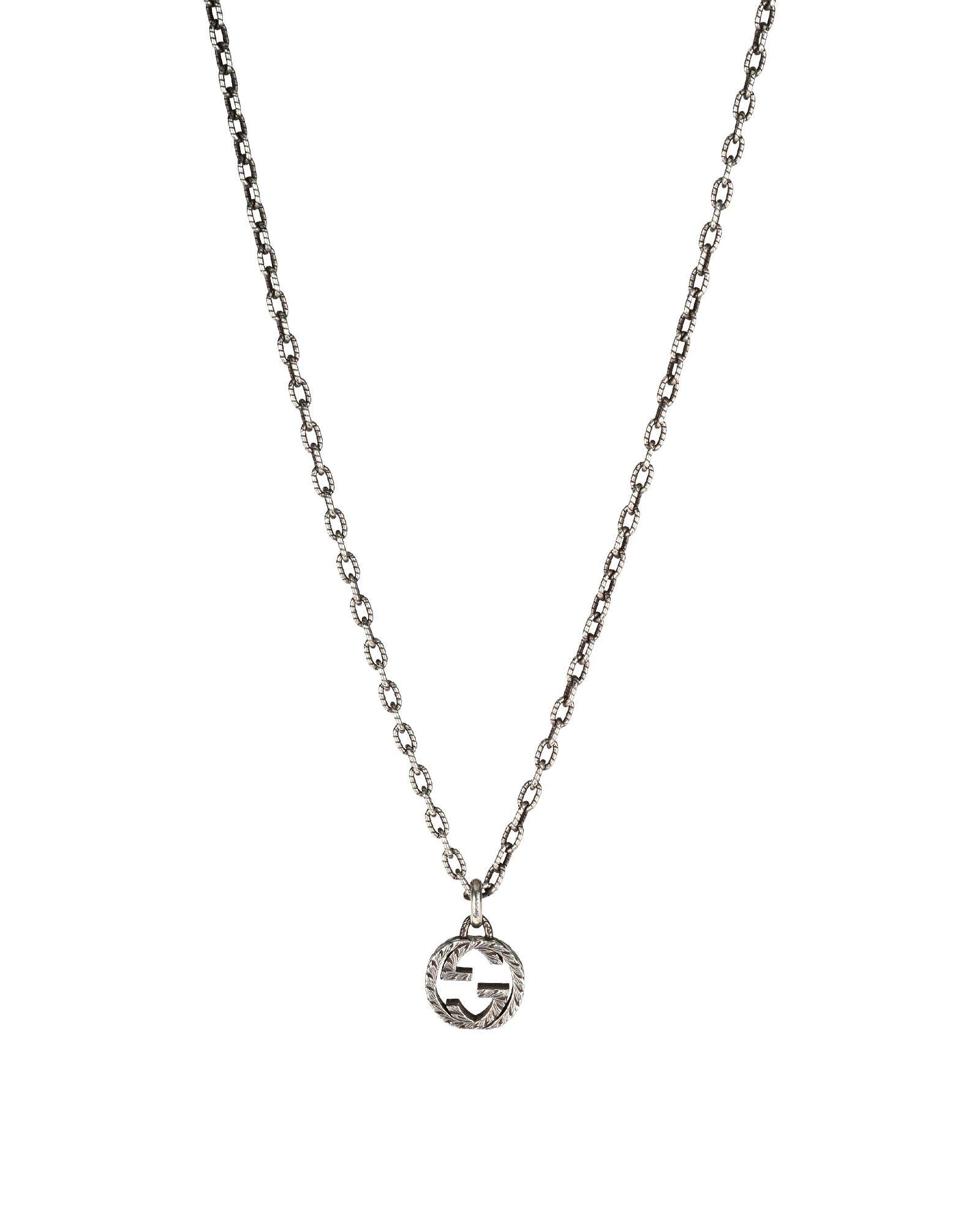 Gucci Interlocking GG Necklace, &pound;195, Jewellery, Silver, Sterling Silver, Other view