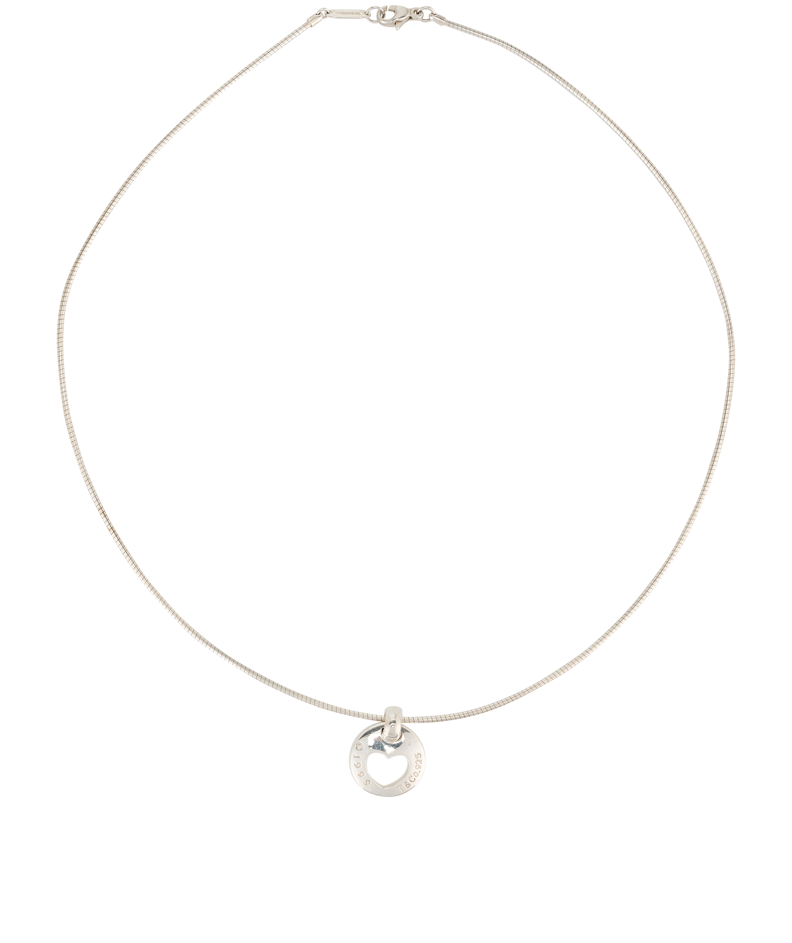 Tiffany & Co Stencil Heart Pendant, &pound;140, Jewellery, Silver, Silver, Back view