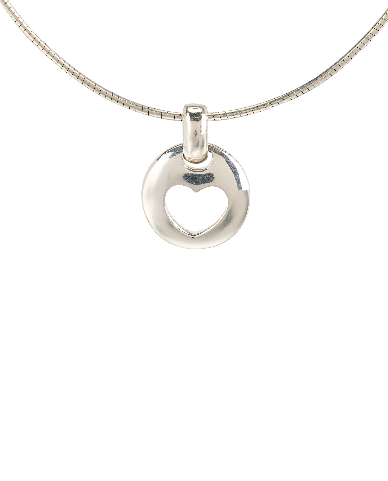 Tiffany & Co Stencil Heart Pendant, &pound;140, Jewellery, Silver, Silver, Other view