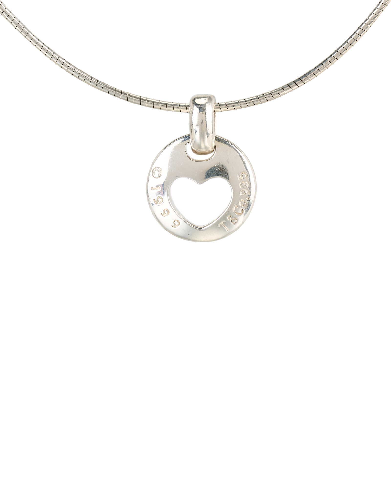 Tiffany & Co Stencil Heart Pendant, &pound;140, Jewellery, Silver, Silver, Other view