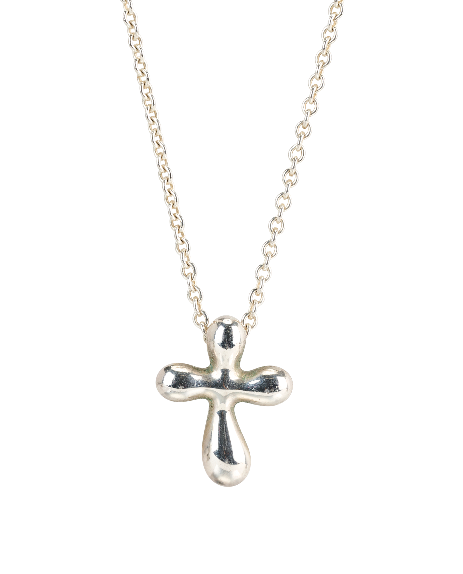 Tiffany & Co Elsa Peretti Cross Necklace, &pound;180, Jewellery, Silver, Silver, Other view