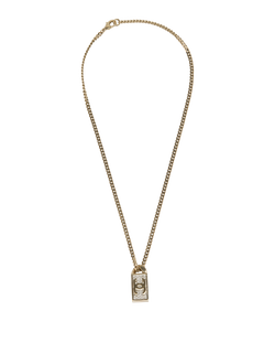 Chanel B21V CC Necklace, Brass, Gold, 3*