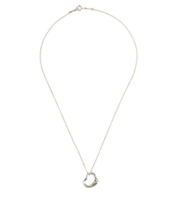Tiffany & Co Elsa Peretti Small Open Heart Necklace, Silver 925, DB, 3*