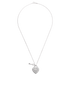 Tiffany & Co RTT Heart Tag With Key Pendant, &pound;175, Jewellery, Silver, Silver, Front view