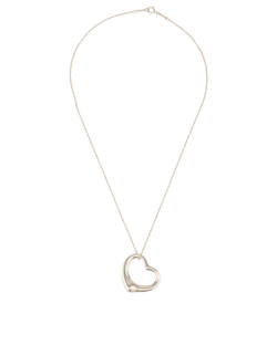 Tiffany Elsa Peretti Medium Open Heart Necklace,Strlng Silver,B/DB,MIS, 2*
