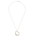 Tiffany Elsa Peretti Medium Open Heart Necklace, &pound;150, Jewellery, Silver, Sterling Silver, Front view