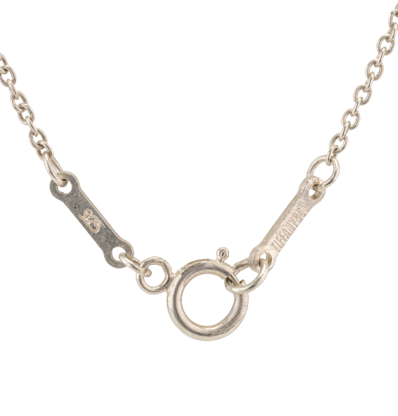 Tiffany Elsa Peretti Medium Open Heart Necklace, &pound;150, Jewellery, Silver, Sterling Silver, Other view