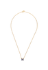 Hermes Mini Pop H Necklace, &pound;275, Jewellery, Blue/Gold, Yellow Gold, Front view