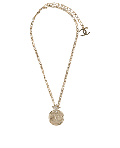 Chanel B23B CC Star Necklace, &pound;595, Jewellery, Gold, Brass, Front view