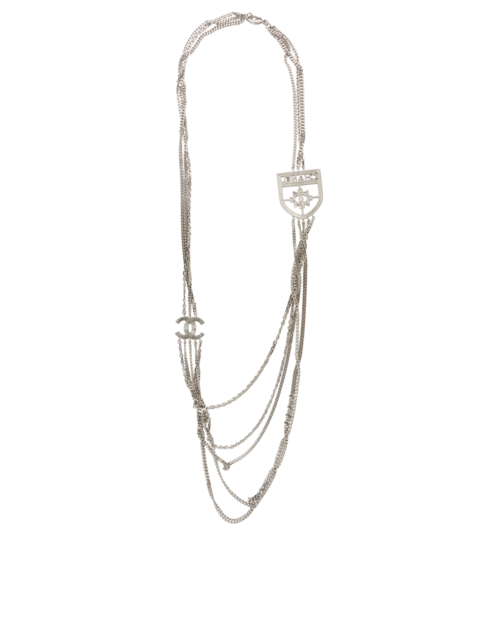 Chanel B16V Long Necklace, &pound;1,200, Jewellery, Silver, Brass, Back view