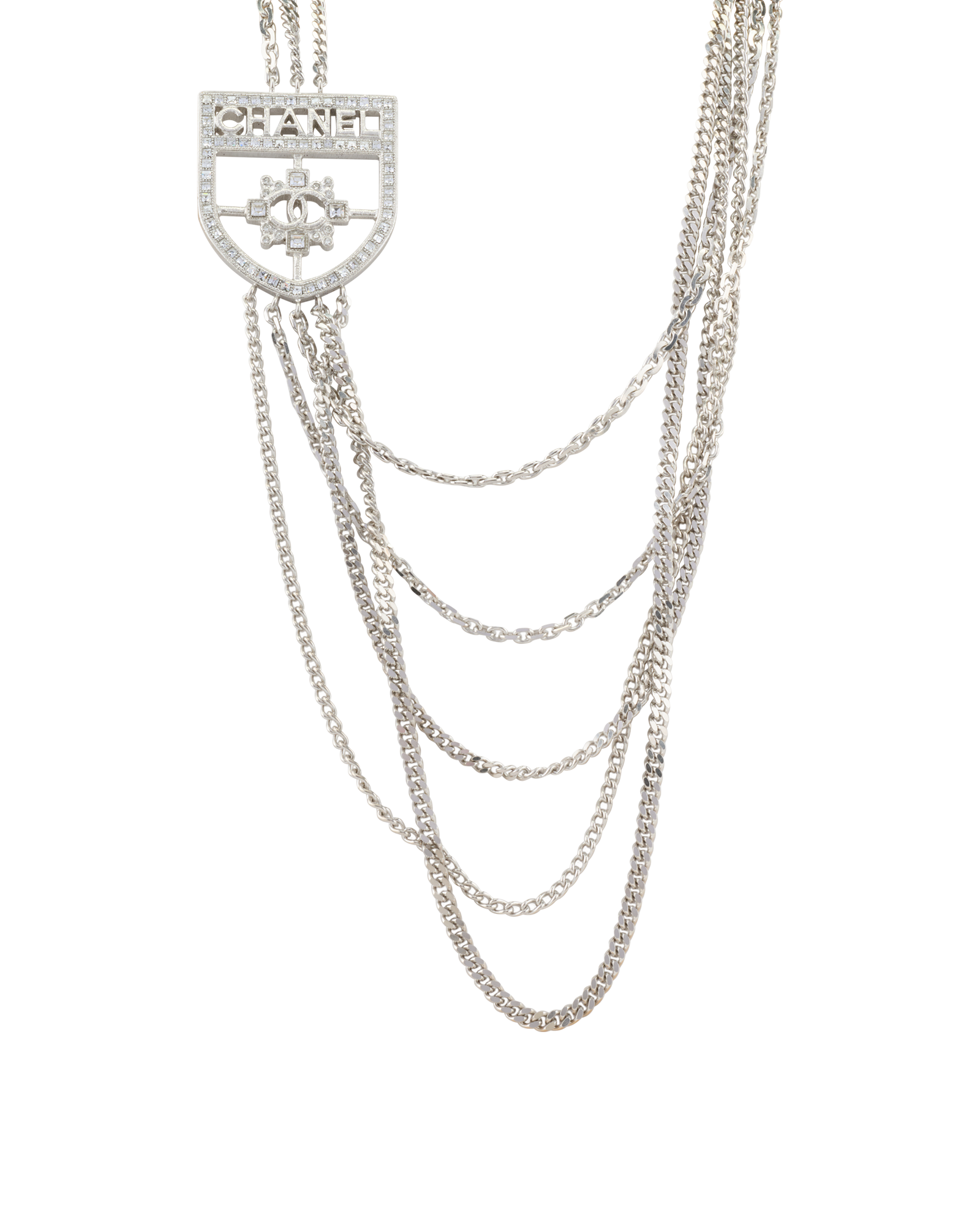 Chanel B16V Long Necklace, &pound;1,200, Jewellery, Silver, Brass, Other view