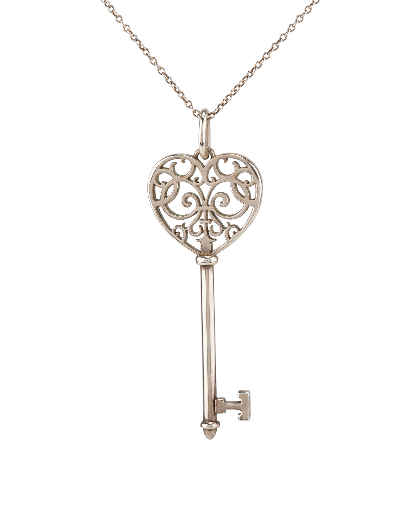 Tiffany Key Necklace, &pound;220, Jewellery, Silver, Sterling Silver, Other view
