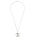 Chanel B11P Crystal CC Necklace, &pound;480, Jewellery, Silver, Brass, Front view