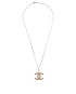 Chanel B11P Crystal CC Necklace, &pound;480, Jewellery, Silver, Brass, Back view
