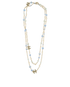 Chanel B13C CC Long Pearl Necklace, &pound;750, Jewellery, Blue/Gold, Brass, Back view
