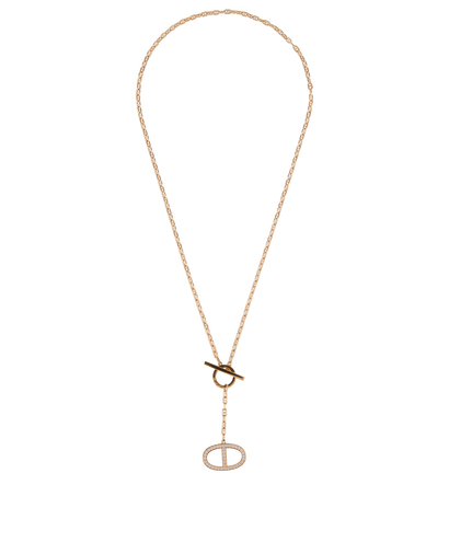 Hermes Chaine Dancre Contour Pendant, &pound;3,500, Jewellery, Rose Gold, Rose Gold, Front view