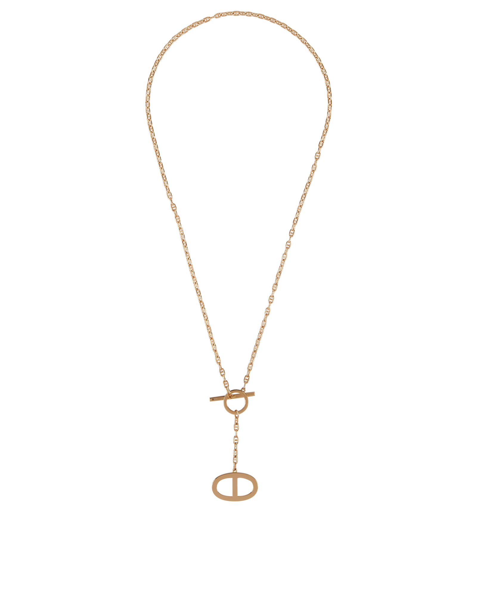 Hermes Chaine Dancre Contour Pendant, &pound;3,500, Jewellery, Rose Gold, Rose Gold, Back view