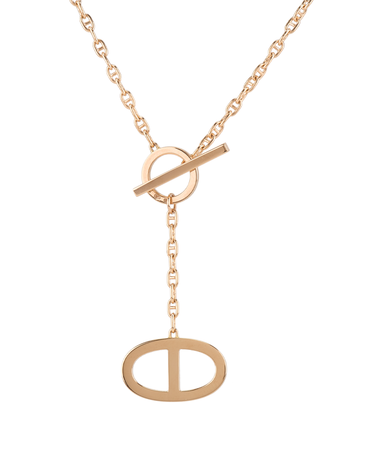 Hermes Chaine Dancre Contour Pendant, &pound;3,500, Jewellery, Rose Gold, Rose Gold, Other view
