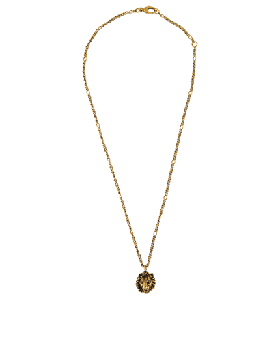 Gucci Lionhead Necklace, &pound;180, Jewellery, Gold, Brass, Front view