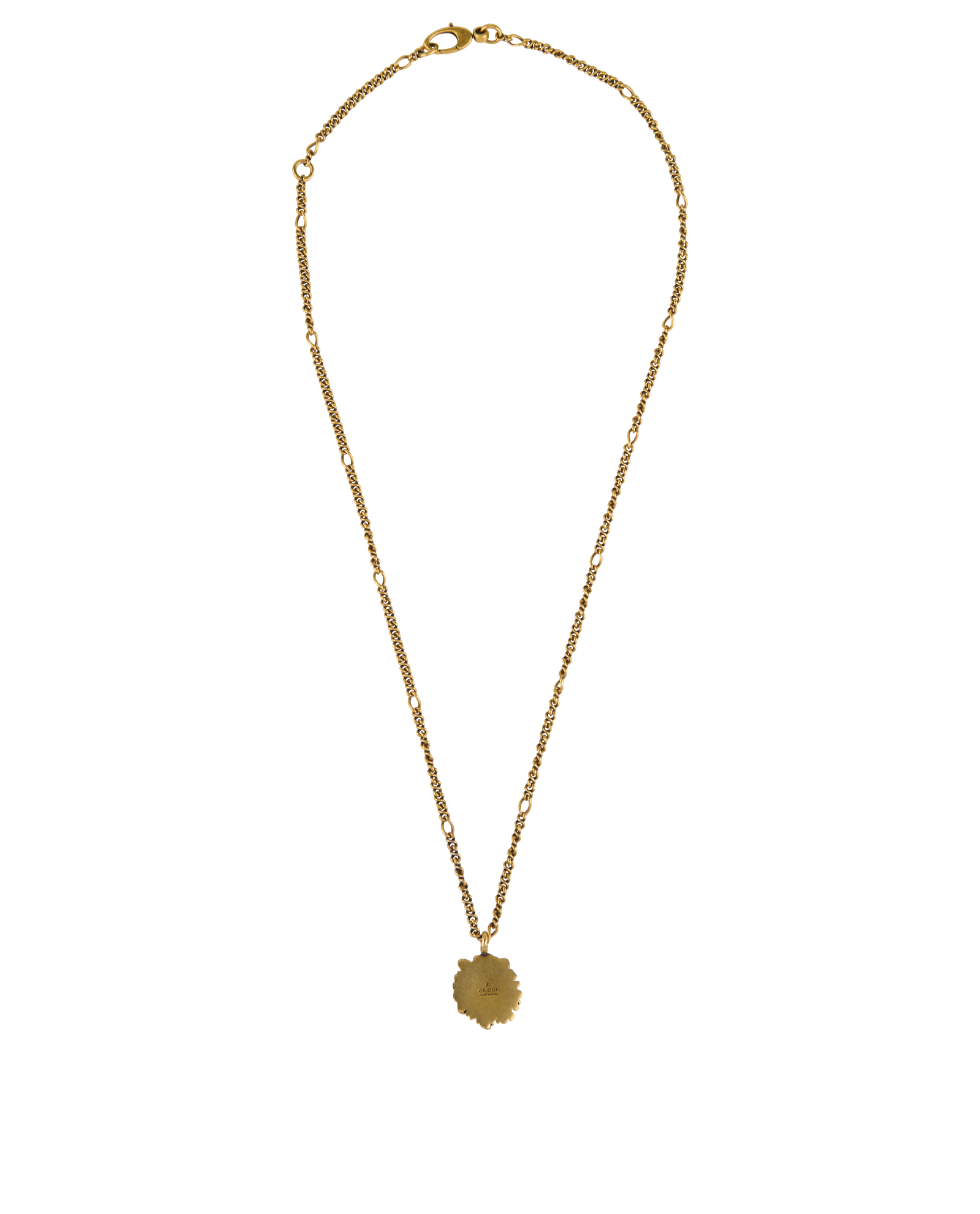 Gucci Lionhead Necklace, &pound;180, Jewellery, Gold, Brass, Back view