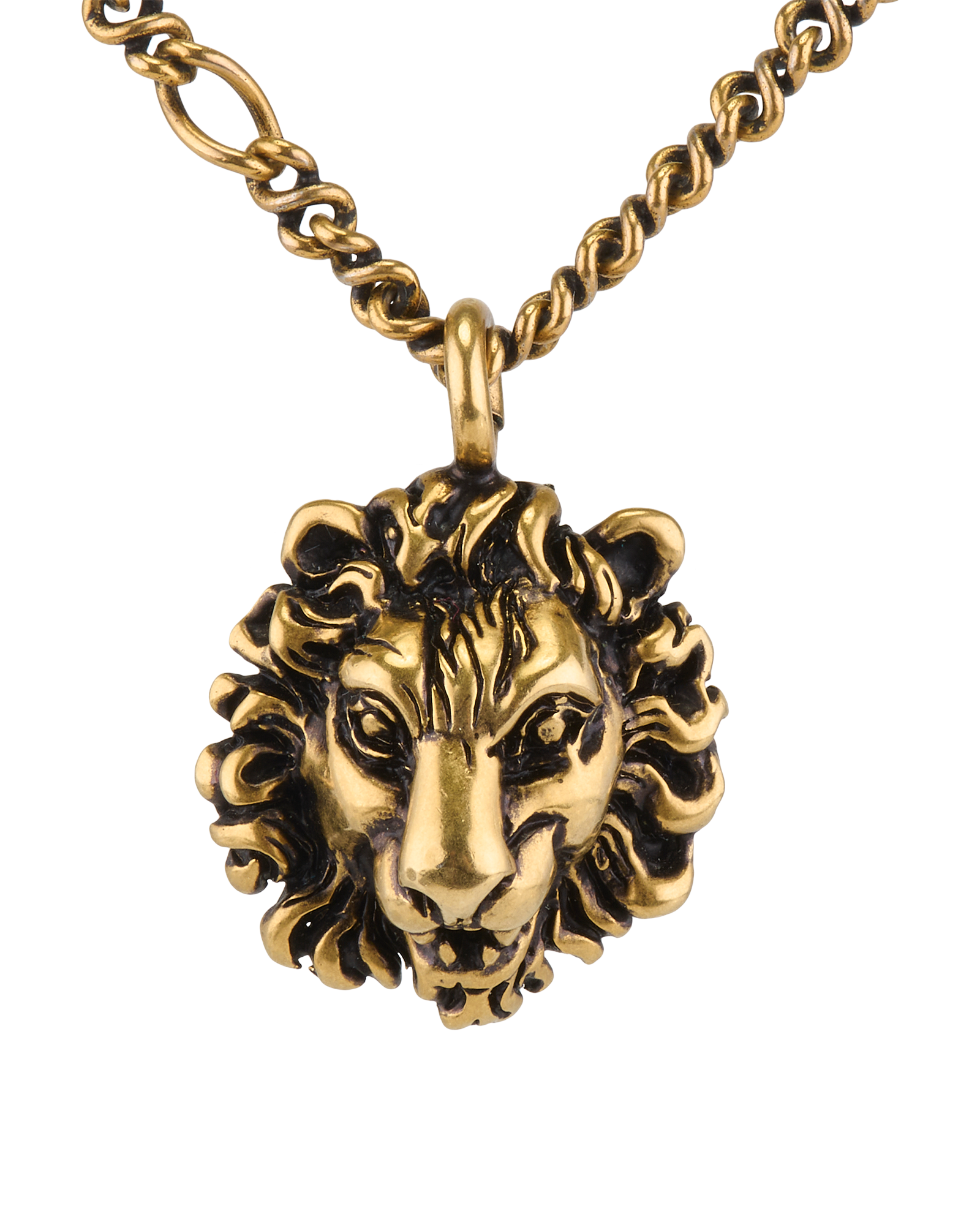 Gucci Lionhead Necklace, &pound;180, Jewellery, Gold, Brass, Other view