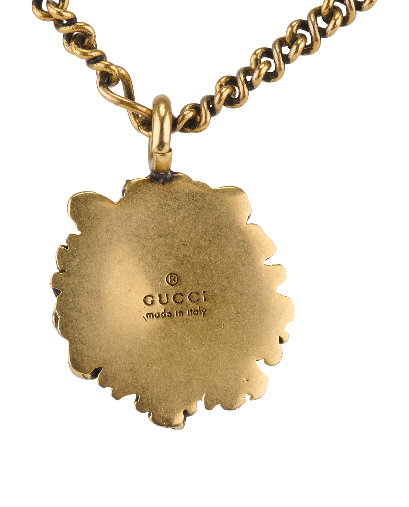 Gucci Lionhead Necklace, &pound;180, Jewellery, Gold, Brass, Other view