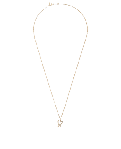 Tiffany & Co Paloma Picasso Mini Heart Necklace, &pound;130, Jewellery, Silver, Silver, Front view