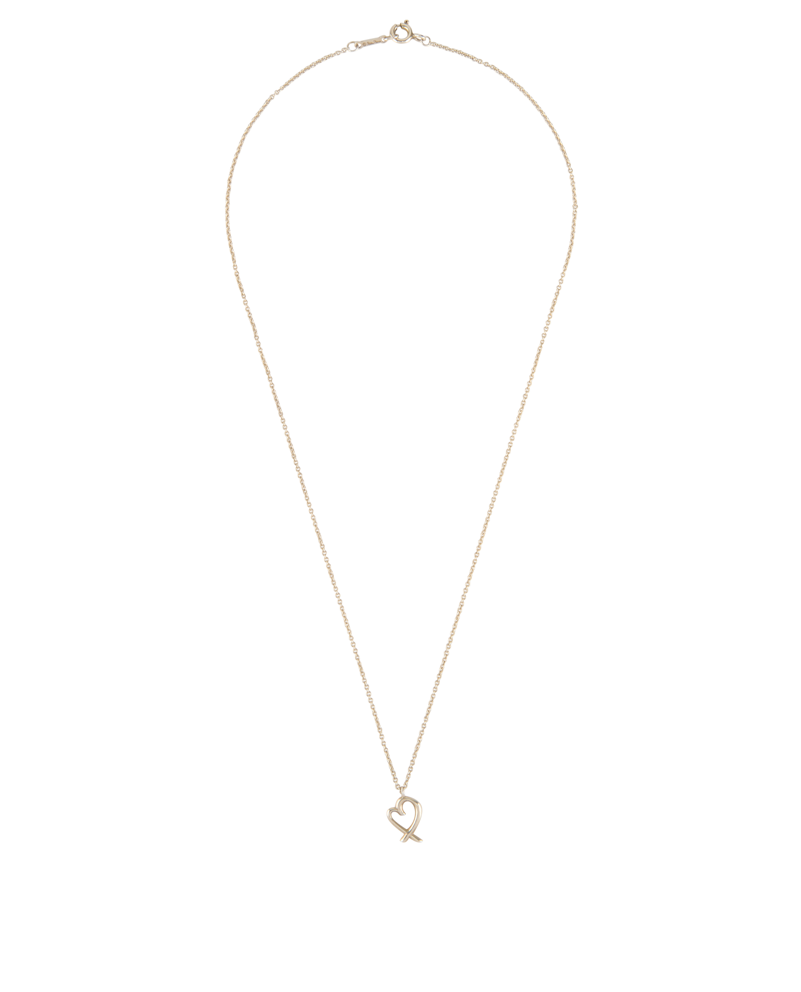 Tiffany & Co Paloma Picasso Mini Heart Necklace, &pound;130, Jewellery, Silver, Silver, Back view